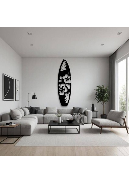 Metal Sörf Temalı Duvar Dekoru – Modern Floral Tasarım Ev Ofis Aksesuar fırsatları