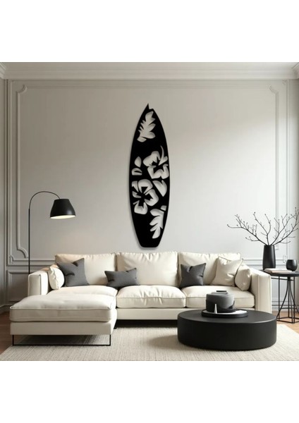 Metal Sörf Temalı Duvar Dekoru – Modern Floral Tasarım Ev Ofis Aksesuar indirimleri