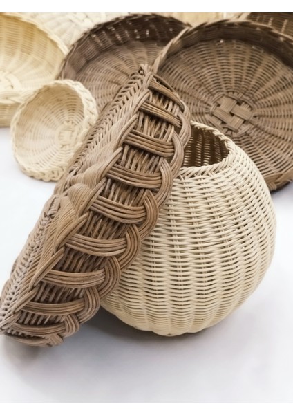 %100 Doğal El Yapımı Çok Amaçlı Rattan Sepet (6X27 Cm, 1. Sınıf, Dekoratif, Yüksek Kalite) fırsatları