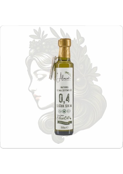 Naturel Sızma Zeytinyağı 0.4 Soğuk Sıkım 250 ml