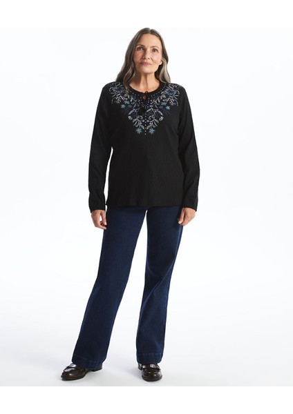 Yeni Sezon Bağlamalı Yaka Çiçekli Uzun Kollu Kadın Bluz fiyatları