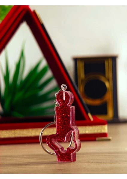 Anahtarlık Kelebek Desenli Epoksi Reçine Kişiye Özel Harfli Anahtarlık Hediyelik Ürün El Yapımı