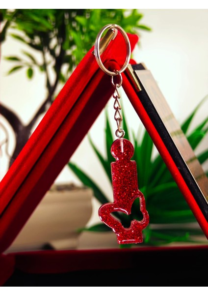 Anahtarlık Kelebek Desenli Epoksi Reçine Kişiye Özel Harfli Anahtarlık Hediyelik Ürün El Yapımı fırsatları