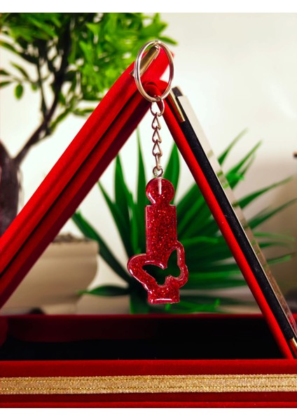 Anahtarlık Kelebek Desenli Epoksi Reçine Kişiye Özel Harfli Anahtarlık Hediyelik Ürün El Yapımı indirimleri