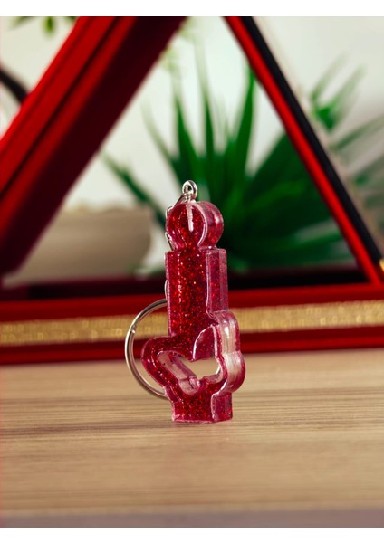 Anahtarlık Kelebek Desenli Epoksi Reçine Kişiye Özel Harfli Anahtarlık Hediyelik Ürün El Yapımı