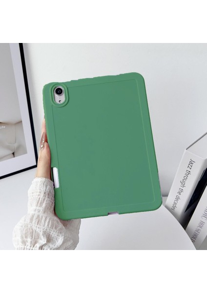 Apple iPad Air 11INÇ M2/m3 Air 4/5.nesil 10.9 Kılıf Esnek Silikon Kalem Bölmeli Arka Rubber Kapak