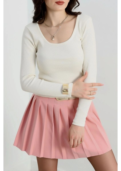 Nrtmsa U Yaka Kaşkorse Bluz Beyaz A132 (Beden: L) fırsatları