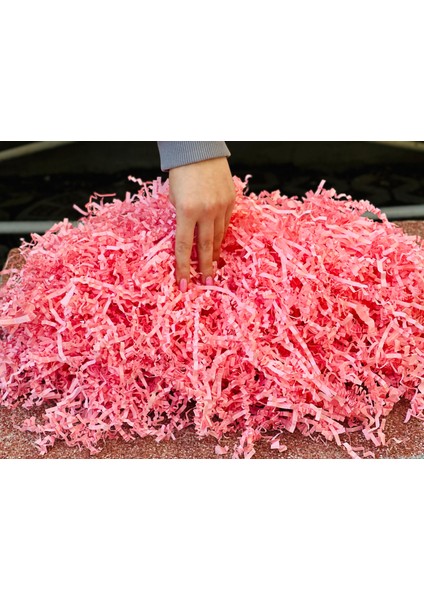 Şeker Pembesi Kırpık Kağıt 100 gr | Z Zigzag Kutu Dolgu ve Süsleme Kağıdı | Hediye Kutusu Için