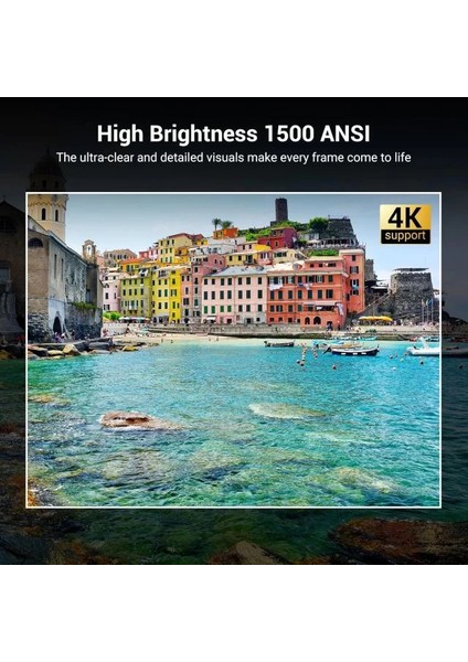 1500 Ansı Akıllı Projektör, 4K 300'' Ekran modelleri