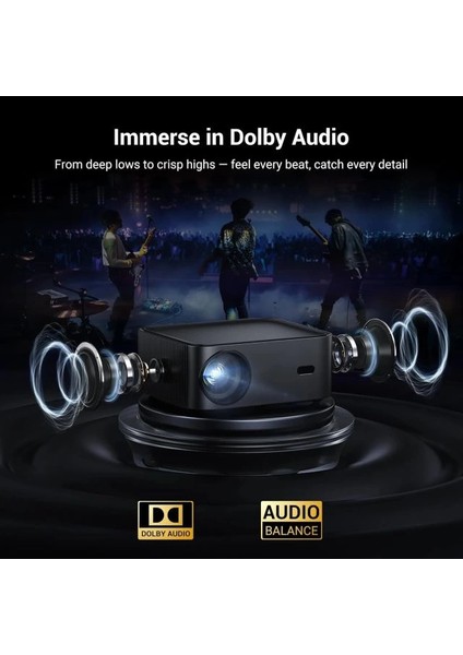 1500 Ansı Akıllı Projektör, 4K 300'' Ekran fırsatları