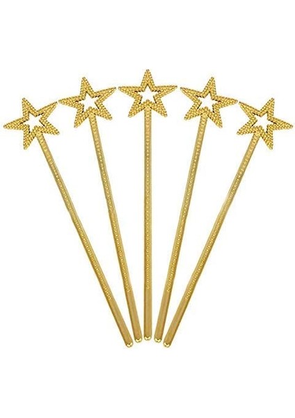 Altın Renk Yıldız Peri Asası Peri Değneği 34 cm 1 Adet (5358)