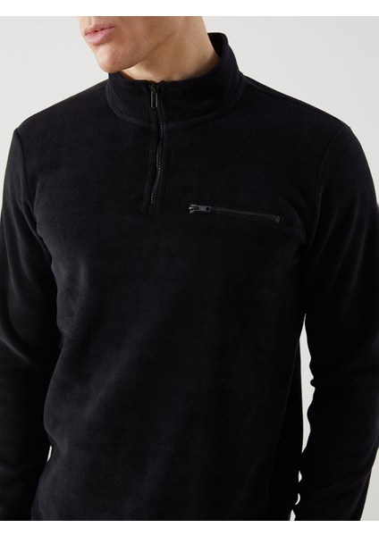 Yeni Sezon Dik Yaka Uzun Kollu Polar Erkek Sweatshirt modelleri