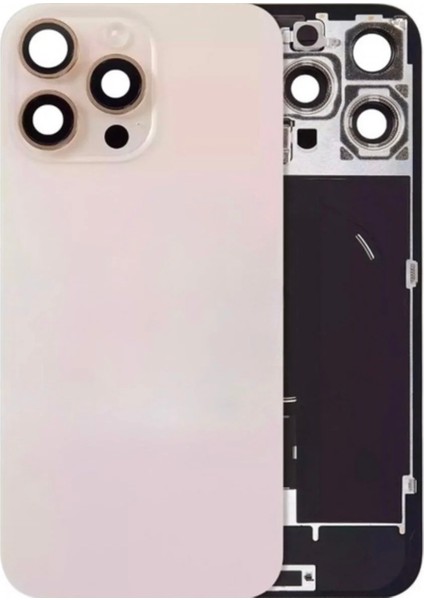 Iphone 16 Pro Arka Kapak Full Kamera Camlı (Pil Kapağı) - Magsafe Demirli -Tamirset +Yapıştırıcı Hediye