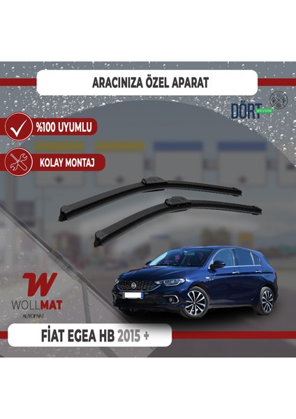 Fiat Egea Silecek Hatcback 2015 Sonrası Silecek Takımı Araca Özel