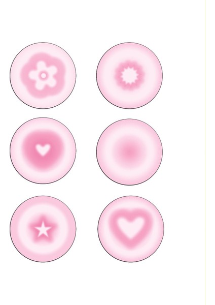 Boş Yapışkanlı Renkli Barkod Etiketi 6 Çeşitli 50MM Çap