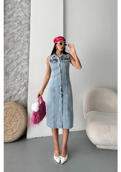 Nrtmsa Sıfır Kol Kar Yıkama Tunik Ceket Mavi D2520 (Beden: 36) fırsatları