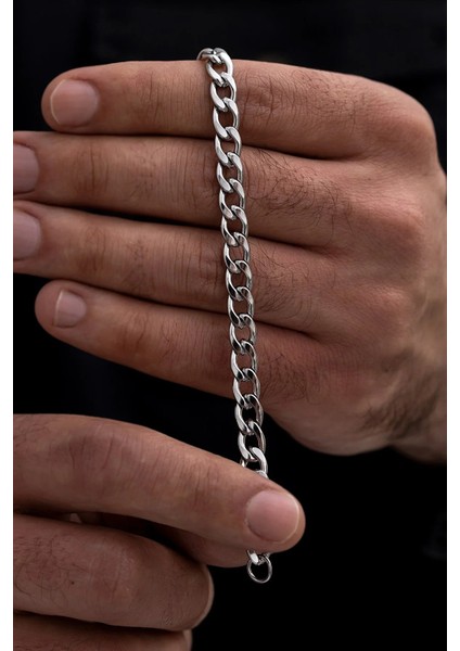 Kişiye Özel Harfli Gurmet Zincirli Unisex Çelik Bileklik Sevgiliye Eşe Hediye ECK06H modelleri