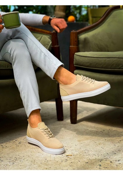 Lvsqvr KB-101 Kuback Bej Triko Bağcıklı Günlük Erkek Ayakkabı (Numara: 40) indirimleri