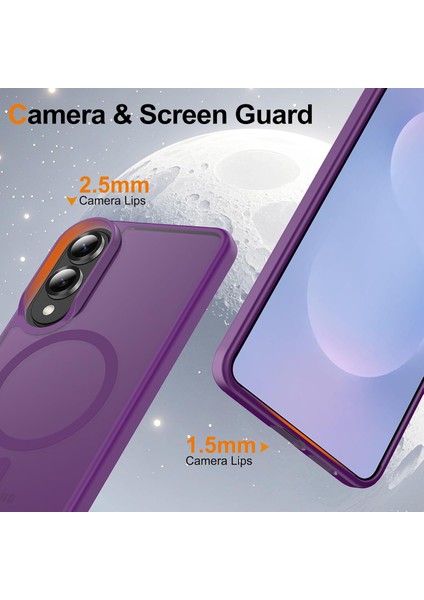 Samsung Galaxy S25 Edge Uyumlu Kamera Lens+Ekran Koruyucu Magsafe Şarj Destekli Iz Tutmaz Mat Kapak modelleri