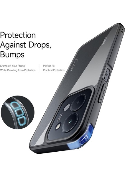 Xiaomi Mi 15T Pro Uyumlu Ekran Koruyuculu Kılıf Kamera Korumalı Arkası Mat Kaymaz Şeffaf Kapak