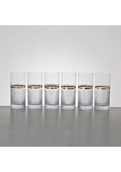 Elite 6 Parça Limonata Bardağı Platin