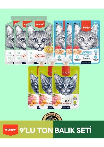 Kedi Maması 9'lu Ton Balık Set