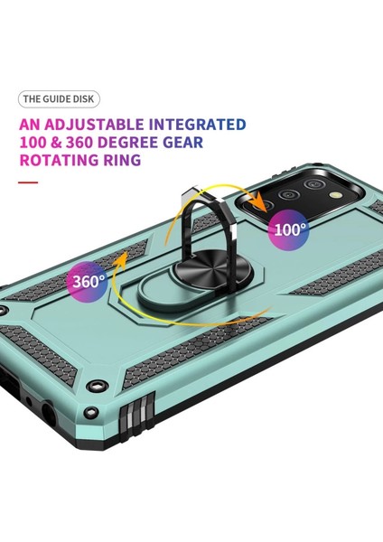 Samsung Galaxy A02S Kılıf Sofya Yüzüklü Silikon Kapak - Yeşil indirimleri