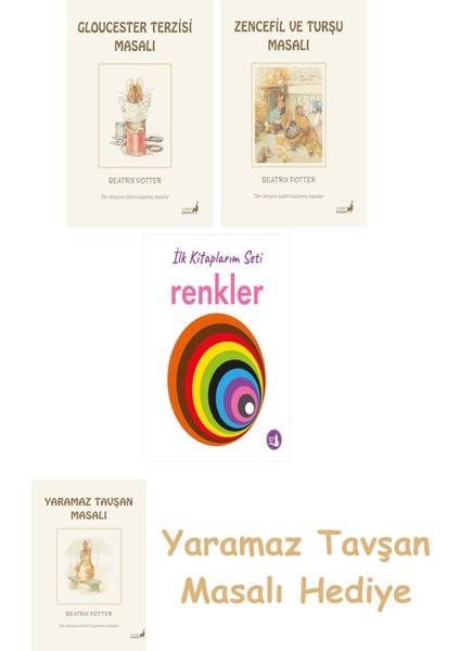 + Beatrix Potter 15 - Zencefil ve Turşu Masalı + Ilk Kitaplarım - Renkler (Ciltli)
