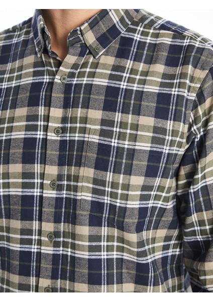 Yeni Sezon Regular Fit Uzun Kollu Ekose Gabardin Erkek Gömlek modelleri