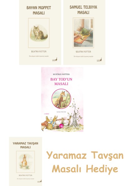 Beatrix Potter 10 - Bayan Moppet Masalı + Beatrix Potter 13 - Samuel Telbıyık Masalı + Bay Tod’un Masalı
