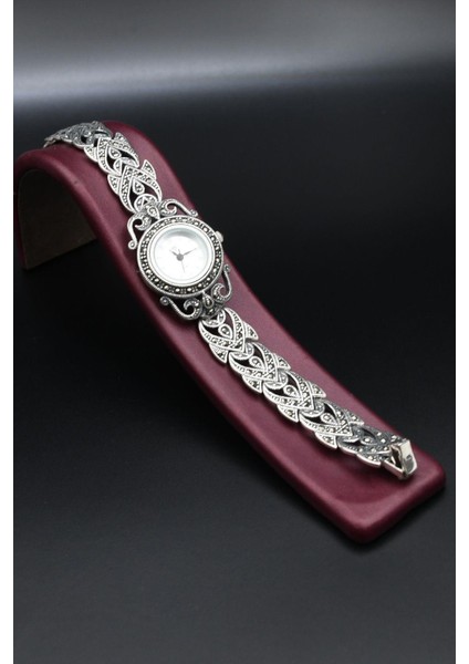 925 Ayar Gümüş Kadın Saati (Kadın Gümüş Saat) Markazit Taşlı 902373 fiyatları