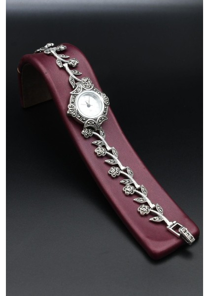 925 Ayar Gümüş Kadın Saati (Kadın Gümüş Saat) Markazit Taşlı 902371 fiyatları