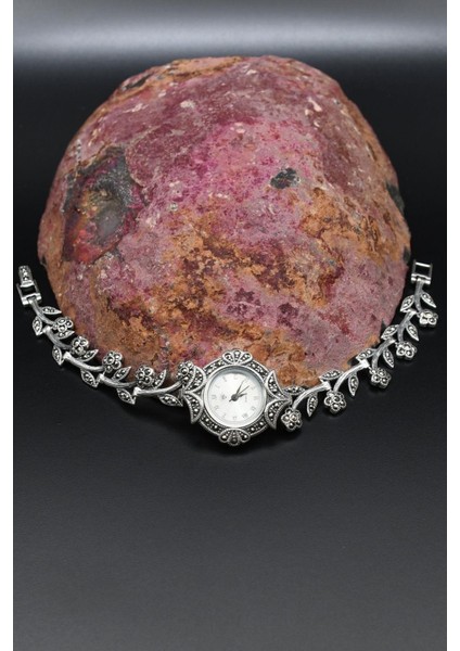 925 Ayar Gümüş Kadın Saati (Kadın Gümüş Saat) Markazit Taşlı 902371 fırsatları