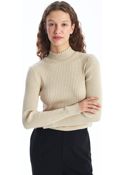 Yeni Sezon Yarım Balıkçı Yaka Kadın Triko Kazak