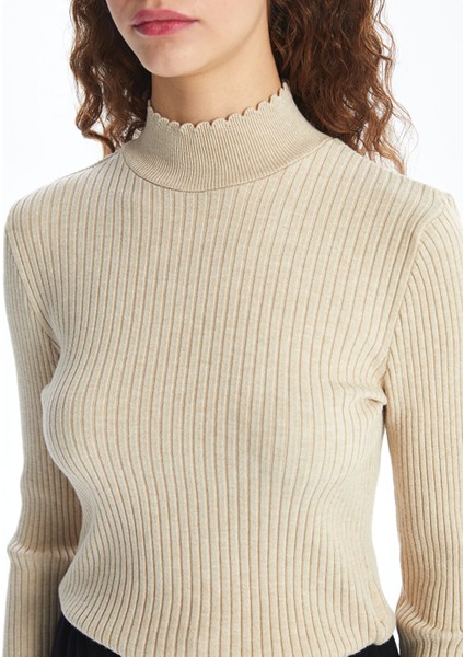 Yeni Sezon Yarım Balıkçı Yaka Kadın Triko Kazak modelleri