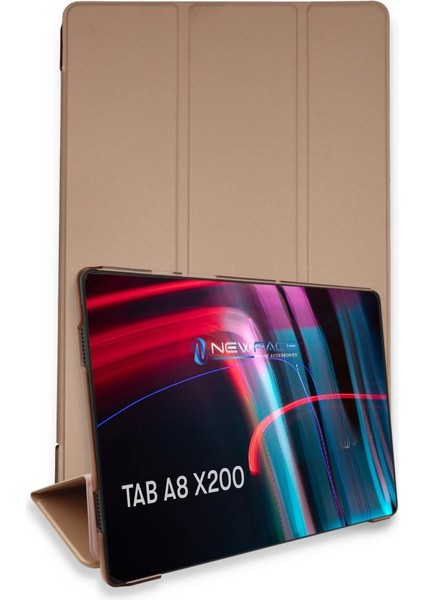 Samsung Galaxy X200 Tab A8 10.5 Kılıf Tablet Smart Kılıf - Rose Gold
