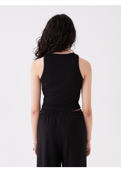 Yeni Sezon Kadın Bisiklet Yaka Düz Crop indirimleri