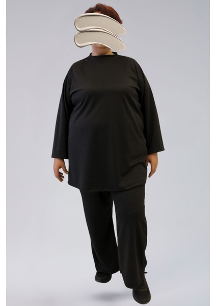 Mevsimlik Eşofman Takımı- Ecrin Kumaş Büyük Beden Eşofman Takımı