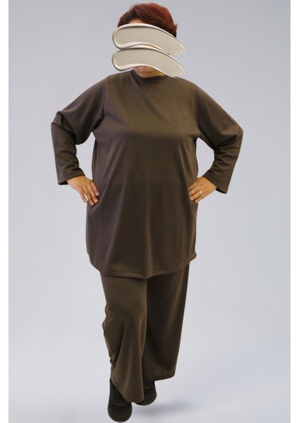 Mevsimlik Eşofman Takımı- Ecrin Kumaş Büyük Beden Eşofman Takımı