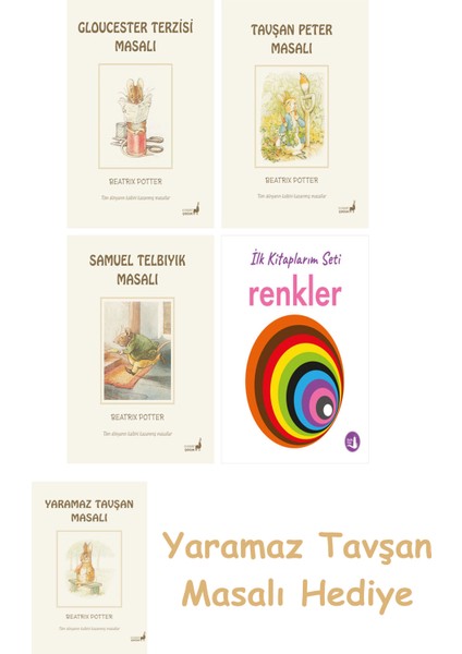 + Beatrix Potter 13 - Samuel Telbıyık Masalı + Ilk Kitaplarım - Renkler (Ciltli)