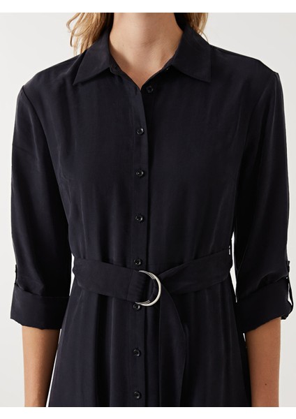 Yeni Sezon Düz Uzun Kollu Kadın Gömlek Elbise modelleri