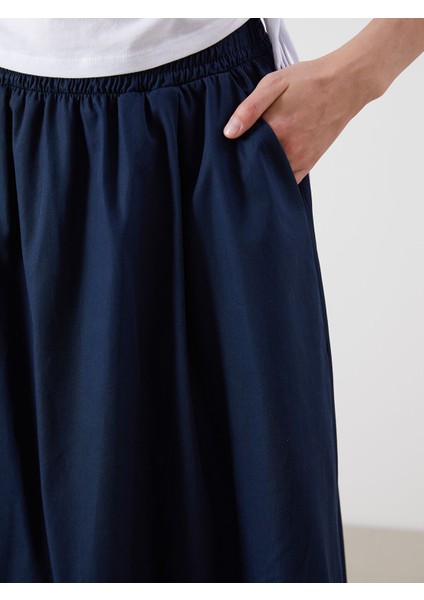 Yeni Sezon Beli Lastikli Poplin Etek modelleri