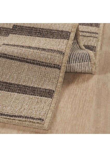 Kilim Jüt Ravon Brown Salon Mutfak Halısı Yolluk