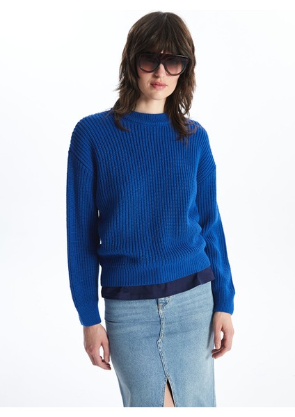 Yeni Sezon Bisiklet Yaka Oversize Kadın Triko Kazak