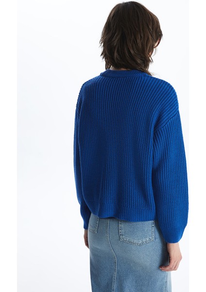 Yeni Sezon Bisiklet Yaka Oversize Kadın Triko Kazak indirimleri