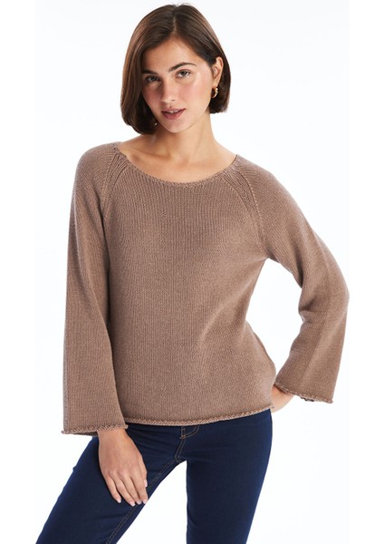 Yeni Sezon Bisiklet Yaka Kadın Triko Kazak