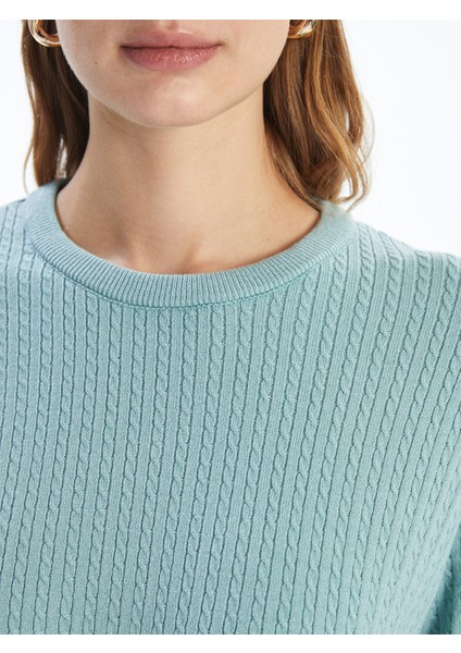 Yeni Sezon Bisiklet Yaka Dokulu Kadın Triko Kazak modelleri