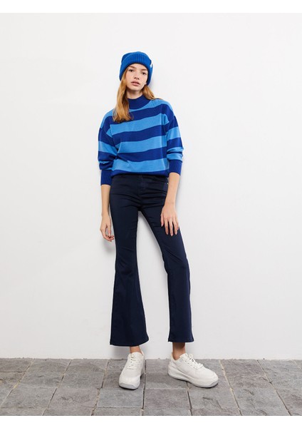 Yeni Sezon Yüksek Bel Mars Flare Kadın Jean Pantolon fiyatları