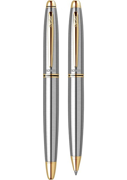 88 Dolma Kalem ve Tükenmez Kalem Set Altın Krom modelleri