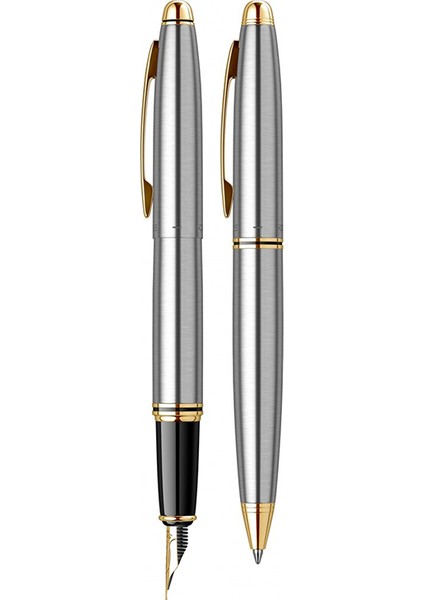 88 Dolma Kalem ve Tükenmez Kalem Set Altın Krom fırsatları